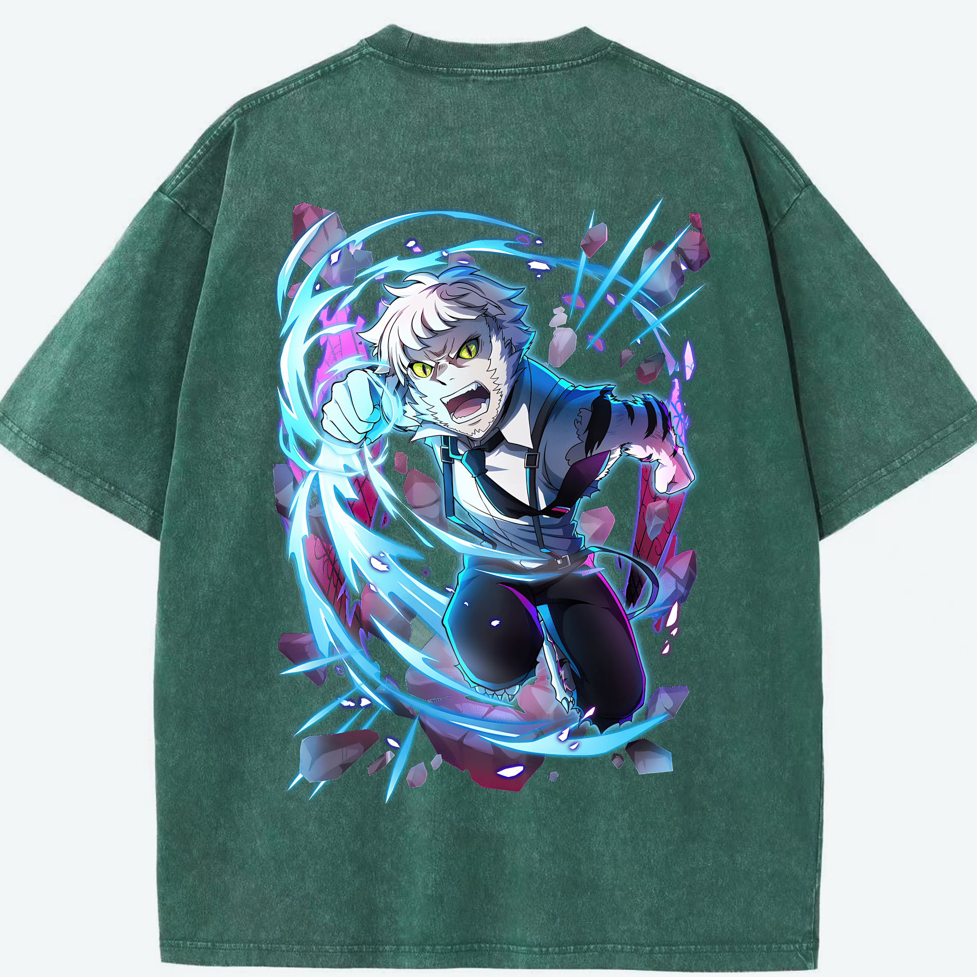 （画像用） 文豪ストレイドッグス Bungo Stray Dogs 綿100% ヴィンテージ風 半袖Tシャツ（背面プリント）